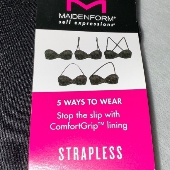 Maidenform Self Expressions Strapless Bra, Black. Sz. 38DDD NWT - Picture 5 of 8